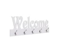 Vidaxl Porte-Manteau Mural Welcome Blanc 74x29,5 Cm
