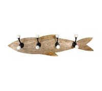 Porte-Manteau - ORIGEN Home Decor - Cintre à Poisson - 4 Boutons - Métal Vintage - 15,5x60cm