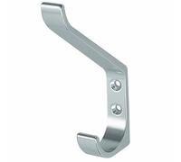 Porte-manteaux - aluminium - anodisé argent - crochet double HERMETA