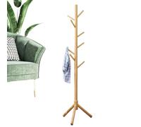 Porte-manteau - Porte-manteau D'entrée En Bois De 67,72 Pouces Robuste Avec 8 Crochets | Support De Cintre De Veste De Sac À Main Moderne | Porte-vêtements Pour Manteaux, Chapeaux, Foulards, Sacs À Ma