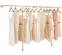 Porte-manteau réglable en métal, design tube rond pour un rangement robuste de vêtements et d'accessoires