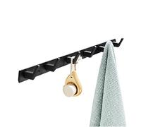 Porte-manteau robuste avec 6 crochets antirouille et imperméable à fixer au mur pour serviettes, manteaux, chapeaux, idéal pour salle de bain, chambre à coucher, cuisine