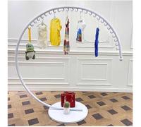 Porte-manteau rond en métal robuste avec base stable, crochets de qualité commerciale pour accrocher des vêtements, idéal pour la boutique et la maison