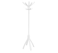 Alba Porte-manteau sur pied 182 – Bois, 10 patères, base lestée, tête rotative, blanc