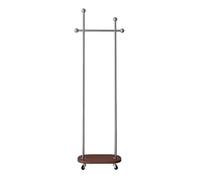 Porte-Manteau sur Pied, Porte-Manteau sur Pied, Porte-Manteau Roulant pour entrée, Cintre en Fer avec boîte de Rangement, Gain de Place pour Chambre, Couloir, entrée, Bureau (Style 2)