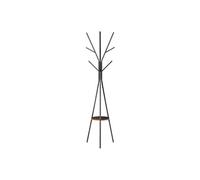 HOMCOM Porte-Manteau Mural Étagère Métal Marron Contemporain 45x45x180cm | Aosom France