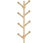 Porte-manteau vertical mural en métal doré - Crochet décoratif élégant pour placard, salle de bain, cuisine, chambre, porche, porte, salon - 60 cm