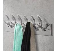 vidaXL Crochets à vêtements de garde-robe 2 pcs Argenté Aluminium