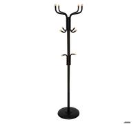 5five – Porte-manteaux 11 patères 176,5 cm métal avec boules bois Noir