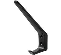 Porte-manteaux aluminium - 2 crochets - Noir HERMETA