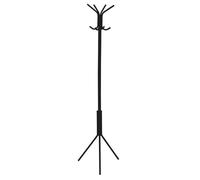 IDIMEX Porte-Manteaux Arist Portant pour vêtements sur Pied Hauteur 174 cm avec 8 Crochets, Meuble d'entrée en métal laqué Noir