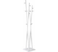HAKU Portemanteau chromé, blanc, métal - Dimensions : L 35 x H 192 x P 35 cm, style : moderne