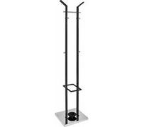 HAKU Möbel Porte Manteau chromé, Noir, métal - Dim.: L 37 cm x H 181 cm x P 37 cm, Style: Modern
