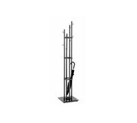 HAKU Möbel Porte Manteau Anthracite, Noir, métal, Verre trempé 8 mm - Dim.: L 35 cm x H 183 cm x P 35 cm, Style: Modern