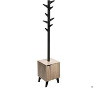 Porte-manteaux effet chêne naturel ""Ceda"" noir - 5 five simply smart - Noir