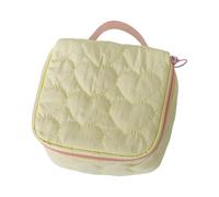 Porte-maquillage en polyester avec motif cœur - Grande capacité - Organisateur de produits de toilette - Sac de rangement portable de voyage