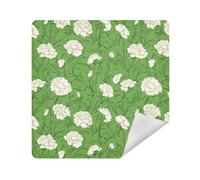 Porte-maquillage en tissu de protection pour produits de toilette 35 x 35 cm, Carnation Lace Grass Green, 13.8x13.8in