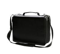 Porte-marqueurs pour 224 marqueurs - Multifonctionnel - Fermeture éclair - Sac de transport avec bandoulière - Design artistique - Pochettes pour croquis, Noir