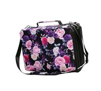Porte-marqueurs pour 224 marqueurs - Multifonctionnel - Fermeture éclair - Sac de transport avec bandoulière - Design artistique - Pochettes pour croquis, couleurs mixtes