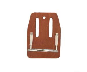 Porte-marteau en cuir de vachette avec anneau en acier pour ceinture de 7,6 cm, boucle en cuir pour charpentier et entrepreneur, marron