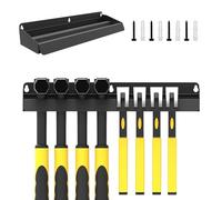 Porte-marteau - supportà outils vertical, supportmural en métal, aide au rangement d'atelier | Mécanisme de préhension en acier robuste, cadre résistant aux chocs, gain de place, organisation du pro