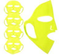 Porte-masque Facial Réutilisable Vert en Silicone 5 Pièces | Couvre-masque pour Soins, Haute Élasticité et Maintien Serré, Limite L’évaporation, Usage Visage