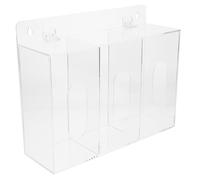 Porte-masque Mural Acrylique à Trois Compartiments pour Bureau | Design Transparent, Accès Facile et Tri Pratique, pour Blouses Jetables, Masques et Salles D'examen