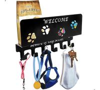 Porte Médaille Running, Porte Manteau Mural Design, Support Clef Mural avec 6 Patère de Bain, Crochet Porte Manteau pour Maison Chambre Entrée Des Chiens Decorative