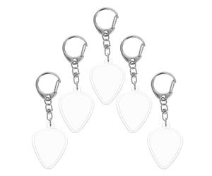 Porte-médiator de Guitare en Acrylique Transparent Porte-clés, Lot de 5 Pièces, Intégration sans Couture pour Musiciens, pour Routines Quotidiennes et Scènes