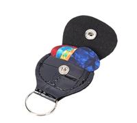 Porte-médiator de guitare Étui porte-médiator Étui en cuir Porte-clés Porte-médicat Sac de rangement élégant Pochette de médiator Étui léger Porte-médiator Porte-clés Pochette en cuir PU Étui de range
