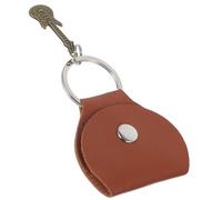 Porte-médiator Portable Marron, Étui Décoratif Léger avec Rangement | Pu et Métal, Format Compact pour Clés, Style Chic, Accessoire Discret pour Guitare Acoustique et Voyage