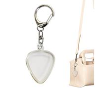 Porte-Médiator Porte-Clés - Étui à Médiator Porte-Clefs en Forme de Cœur Transparent - Accessoire de Stockage pour Instruments de Musique | pour École Maison Voyage Spectacles Quotidien