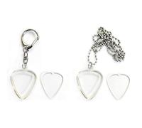 Porte-médiators multifonction pour collier et porte-clés transparent pour médiators de guitare, facile à transporter pendant le support de guitare transparent