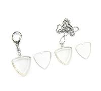 Porte-médiators multifonction pour collier et porte-clés transparent pour médiators de guitare, facile à transporter pendant le support de guitare transparent