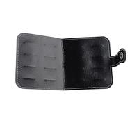 Porte-médiators pour Ukulélé en PU Noir, 16 Trous, compact | Coque à Clapet Discrète, Boucle Cachée, Protège les Médiators, Format Poche, pour Guitare et Ukulélé