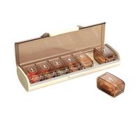 Porte-médicaments polyvalent avec cloisonnement bien pensé adapté pour un usage quotidien par les personnes âgées et les professionnels des affaires. Organisateurs de pilules conviviaux