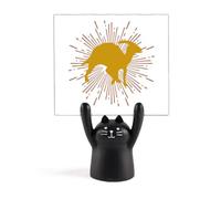 Porte-mémo d'angle en forme de corps de solidarité avec motif chat noir