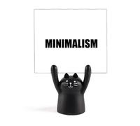 Porte-mémo minimaliste pensée philosophique dessin animé chat noir décoration