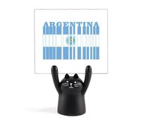 Porte-mémo motif drapeau pays argentine dessin animé chat noir décoration