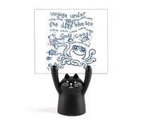 Porte-mémo motif pieuvre bleu marine dessin animé chat noir décoration