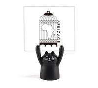 Porte-mémo pour carte continent africain dessin animé chat noir décoration