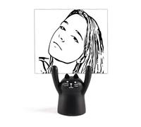 Porte-mémo simple Occident Frail Portrait Cartoon Chat Noir Décoration
