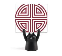 Porte-mémo traditionnel avec quatre symboles chinois chinois dessin animé chat noir décoration