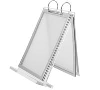 Porte-menu à Feuillets en Acrylique Transparent, Support de Table | Lecture Claire, Installation Rapide, Navigation par Pages, pour Cartes D’instructions, Numéros de Table et Accueil Hôtelier