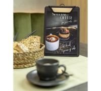 Porte-menu à pince, A5, gris foncé / beige