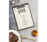 Porte-menu à pince VINTAGE, A5, gris