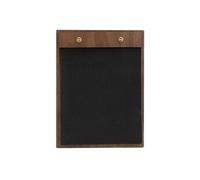 Porte menu A5 en bois de Noyer avec premiere page en cuir Securit