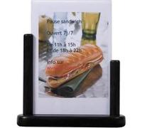 Porte menu/affiche de table noir A5 G