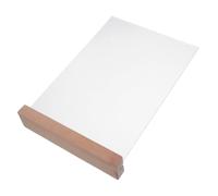 Porte-menu en Acrylique de Table Double Face Base en Bois | Vue Transparente, Surface Résistante aux Rayures, Design Vertical Autoportant, pour Notices et Affiches