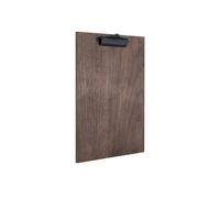Porte menu en bois de Noyer à pince pour le maintien des feuilles A4 Securit